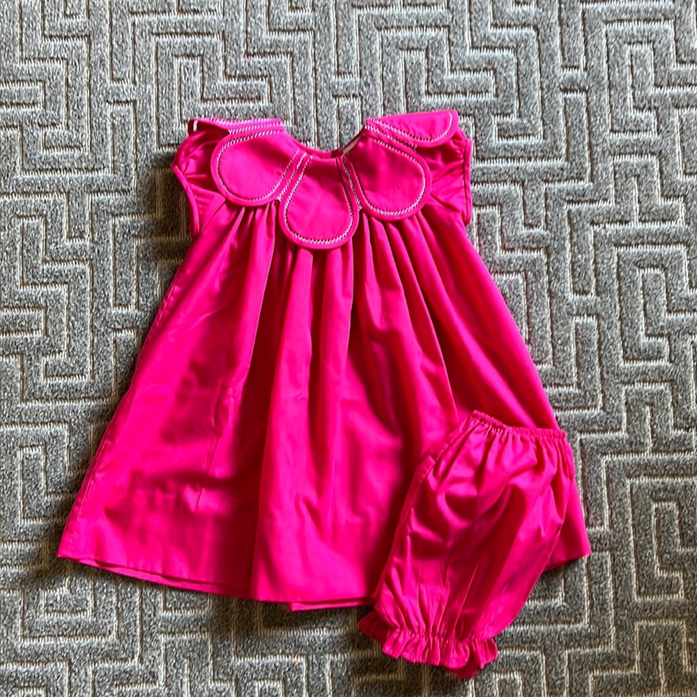 Proper Peony Pink Dress with Bloomers